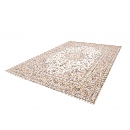 Tappeto Kashan Persia bianco marrone 254x340