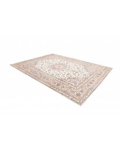 Tappeto Kashan Persia bianco marrone 254x340