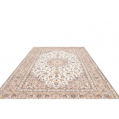 Tappeto Kashan Persia bianco marrone 254x340
