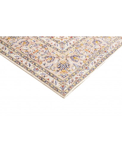 Tappeto Kashan Persia bianco marrone 254x340