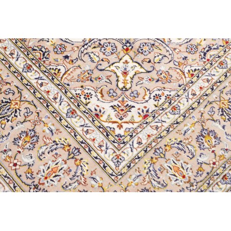 Tappeto Kashan Persia bianco marrone 254x340