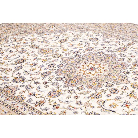 Tappeto Kashan Persia bianco marrone 254x340