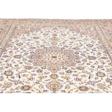 Tappeto Kashan Persia bianco marrone 254x340