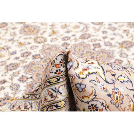 Tappeto Kashan Persia bianco marrone 254x340