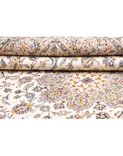 Tappeto Kashan Persia bianco marrone 254x340