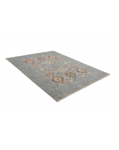 Tappeto Tribal Pakistan azzurro 195x241