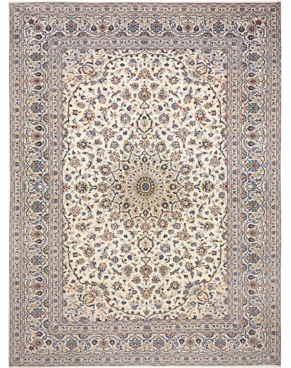 Tappeto Kashan Persia bianco azzurro 294x400