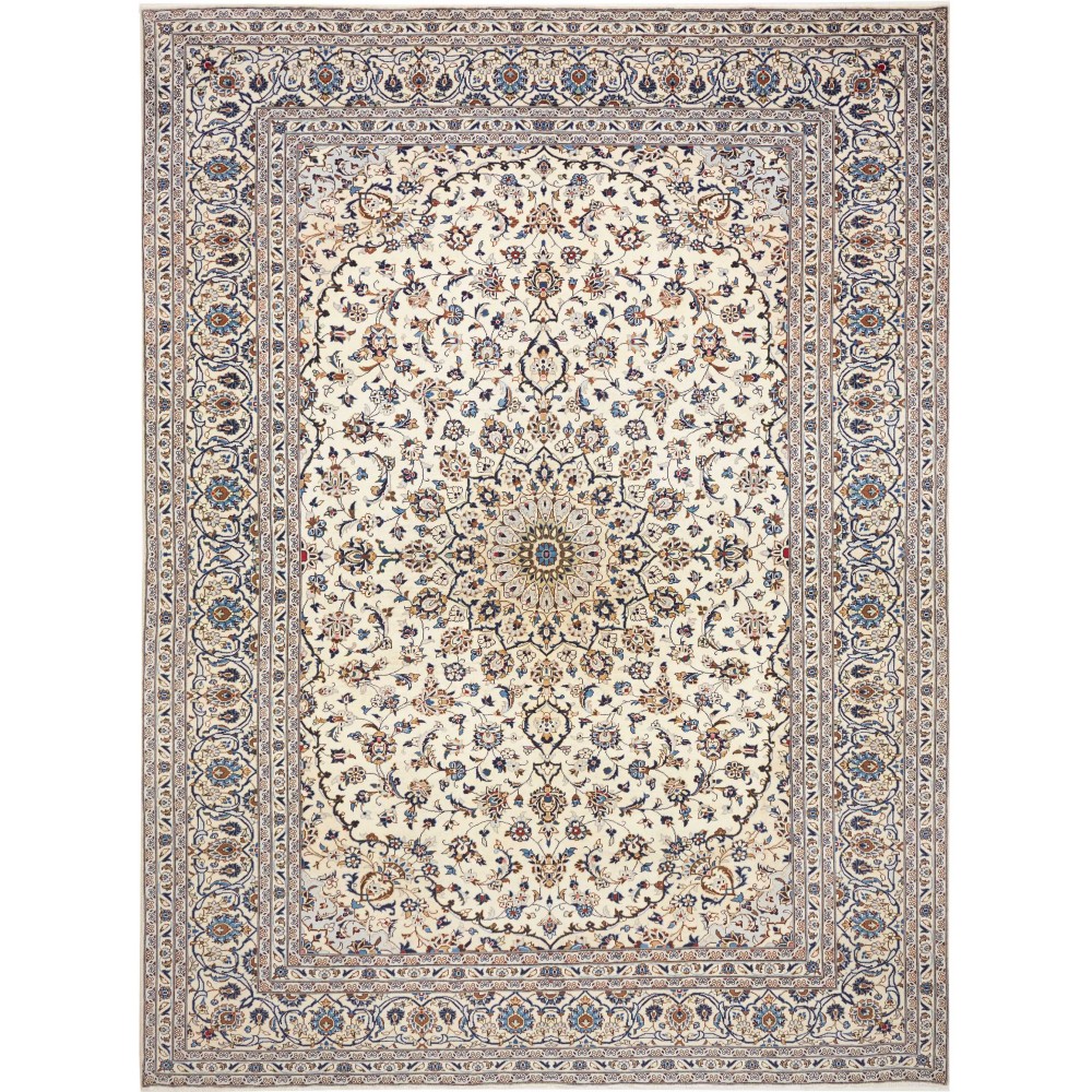 Tappeto Kashan Persia bianco azzurro 294x400