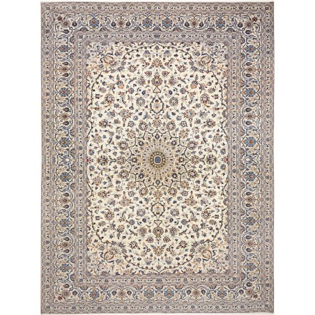 Tappeto Kashan Persia bianco azzurro 294x400