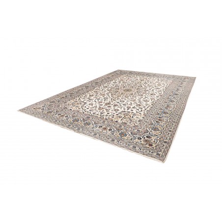 Tappeto Kashan Persia bianco azzurro 294x400