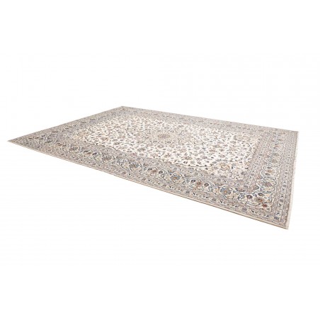 Tappeto Kashan Persia bianco azzurro 294x400