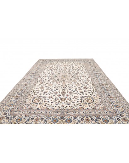 Tappeto Kashan Persia bianco azzurro 294x400