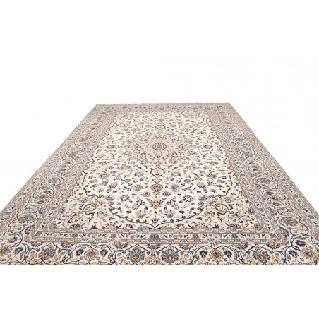 Tappeto Kashan Persia bianco azzurro 294x400