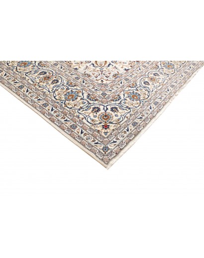 Tappeto Kashan Persia bianco azzurro 294x400