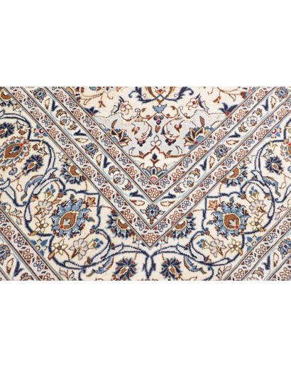 Tappeto Kashan Persia bianco azzurro 294x400