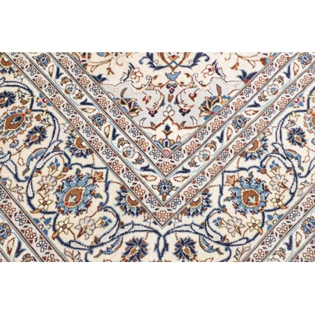Tappeto Kashan Persia bianco azzurro 294x400