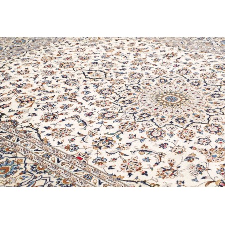 Tappeto Kashan Persia bianco azzurro 294x400