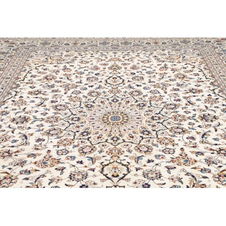 Tappeto Kashan Persia bianco azzurro 294x400
