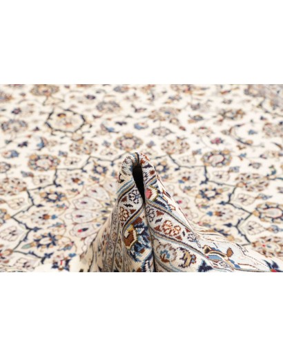 Tappeto Kashan Persia bianco azzurro 294x400