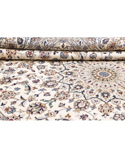 Tappeto Kashan Persia bianco azzurro 294x400