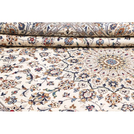 Tappeto Kashan Persia bianco azzurro 294x400