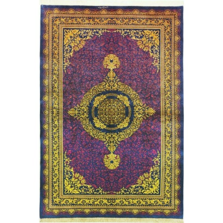 Tappeto Ghom seta Persia grigio marrone 157x237