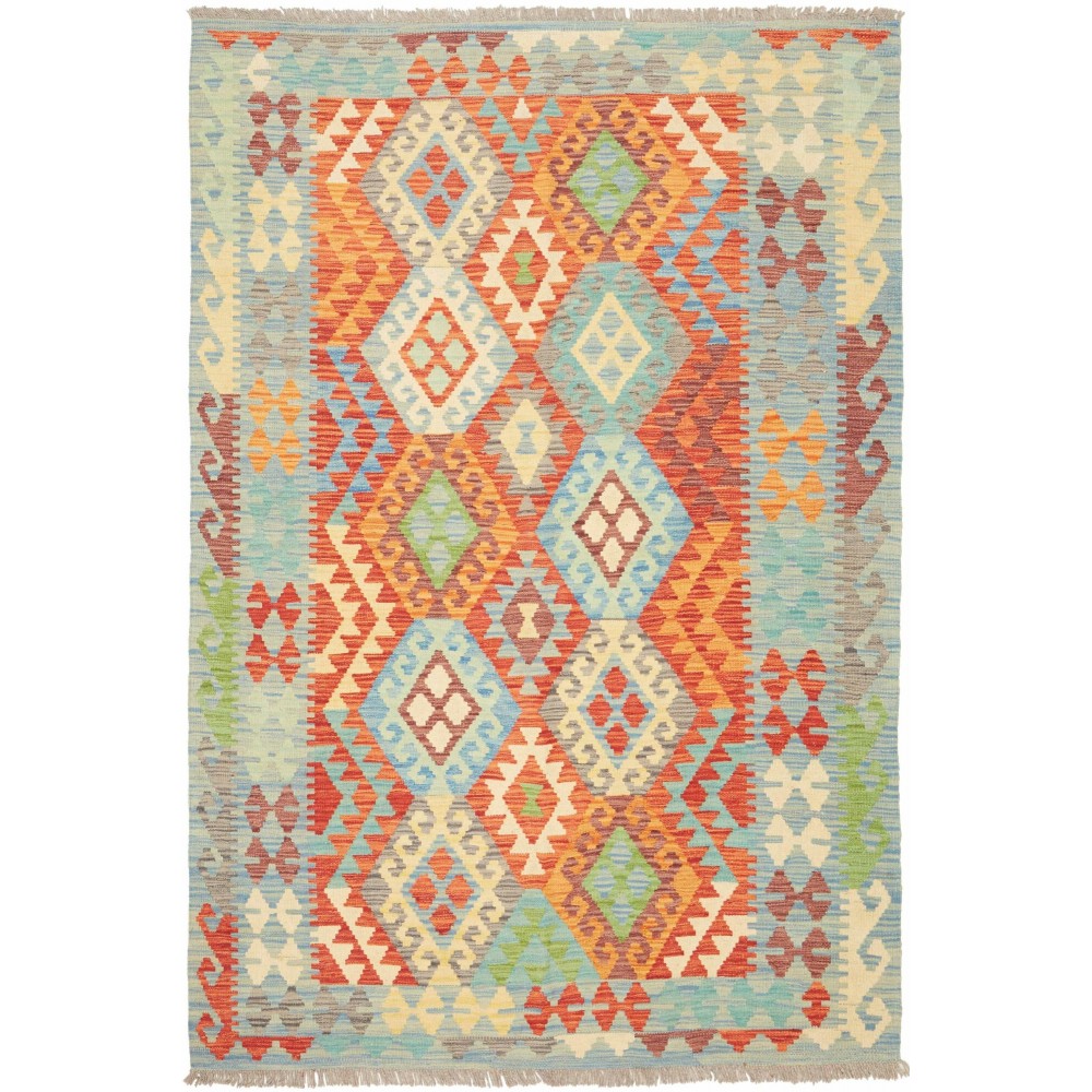 Tappeto Kilim Afghanistan marrone beige 151x205 Tappeto Kilim Afghanistan marrone beige 151x205