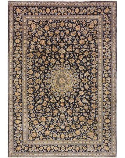 Tappeto Kashan Persia marrone blu 258x375