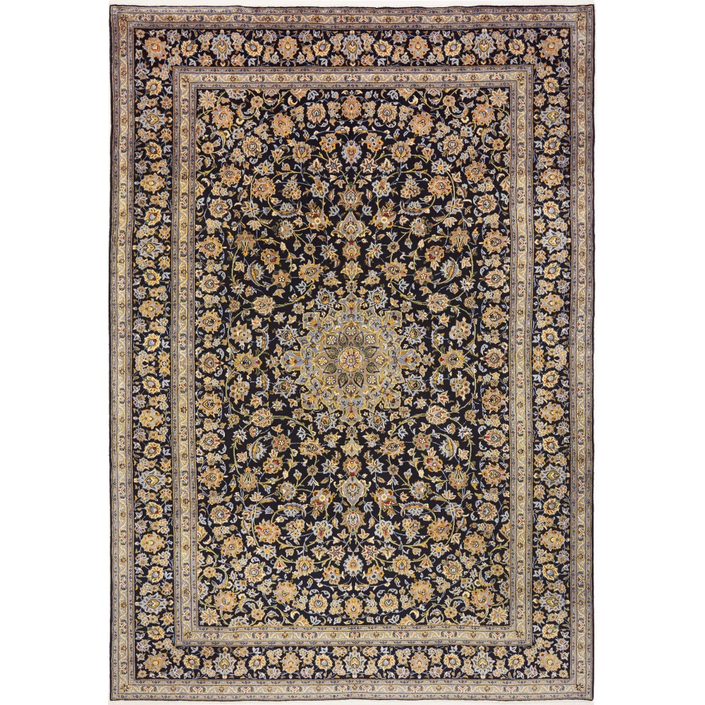 Tappeto Kashan Persia marrone blu 258x375