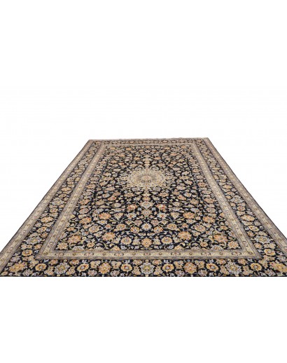 Tappeto Kashan Persia marrone blu 258x375