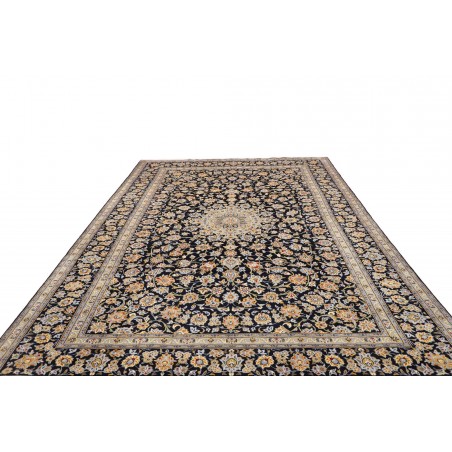 Tappeto Kashan Persia marrone blu 258x375