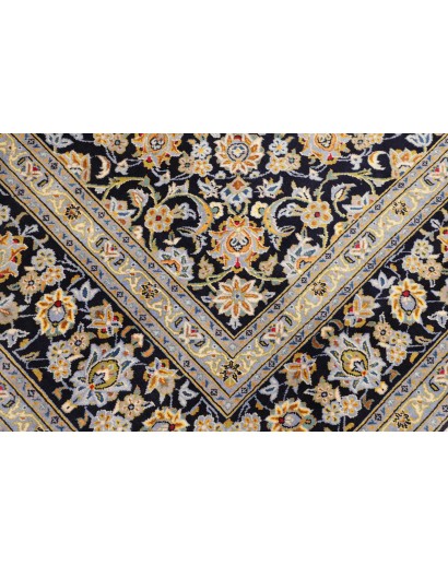 Tappeto Kashan Persia marrone blu 258x375
