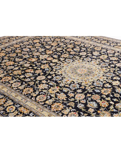 Tappeto Kashan Persia marrone blu 258x375