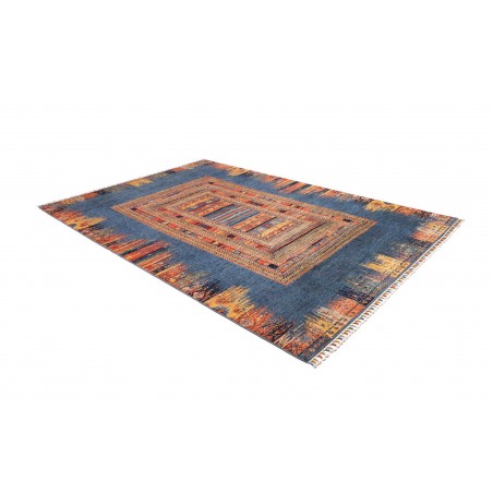 Tappeto Siva Pakistan azzurro marrone 206x295