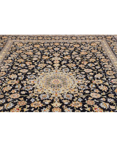 Tappeto Kashan Persia marrone blu 258x375