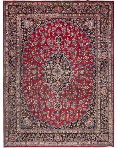 Tappeto Mashad Persia marrone giallo 293x387