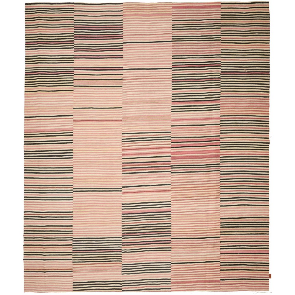 Tappeto Kilim Persia bianco giallo 252x300