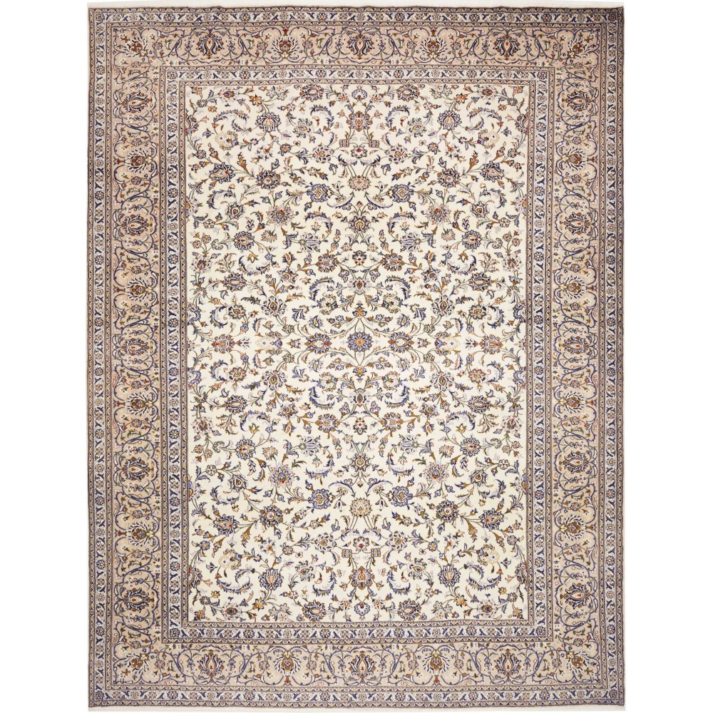 Tappeto Kashan Persia bianco grigio 305x395
