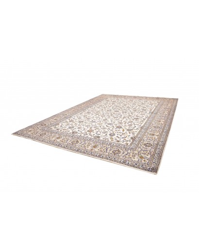 Tappeto Kashan Persia bianco grigio 305x395