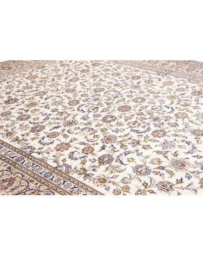 Tappeto Kashan Persia bianco grigio 305x395