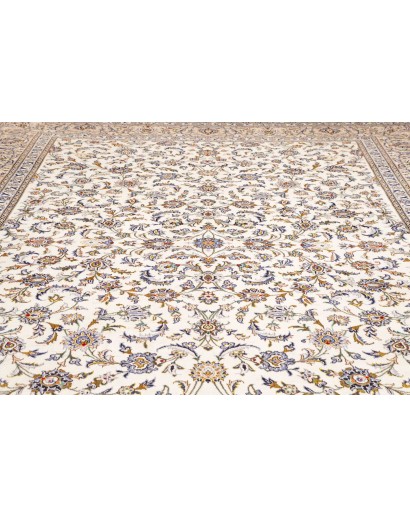 Tappeto Kashan Persia bianco grigio 305x395