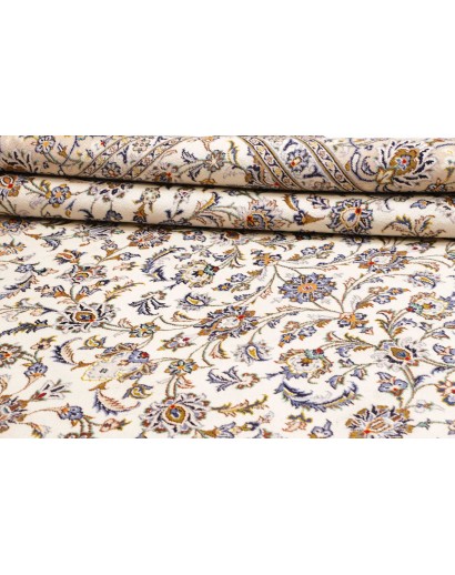 Tappeto Kashan Persia bianco grigio 305x395