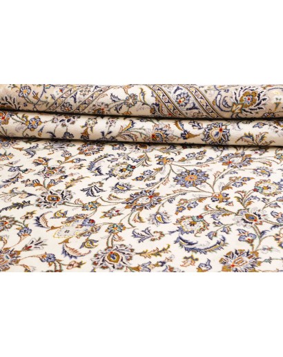 Tappeto Kashan Persia bianco grigio 305x395