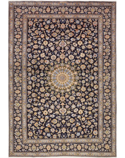 Tappeto Kashan Persia marrone blu 255x370