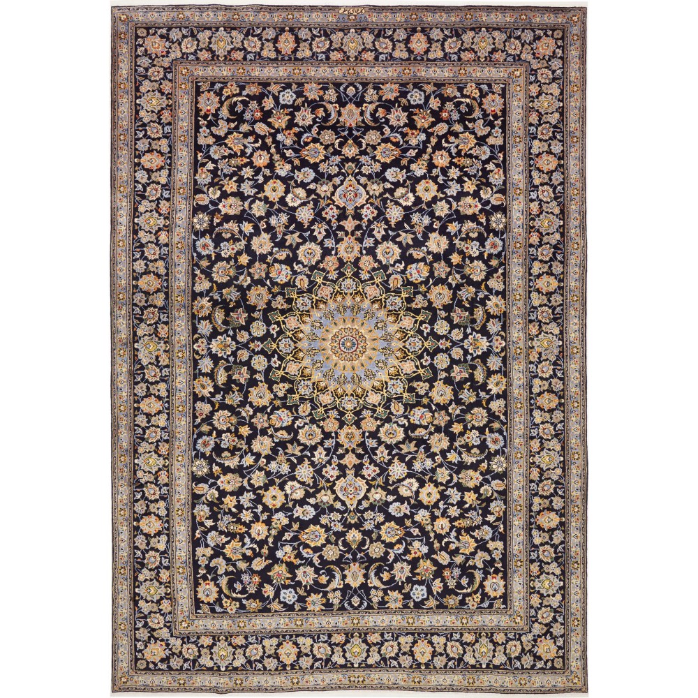 Tappeto Kashan Persia marrone blu 255x370