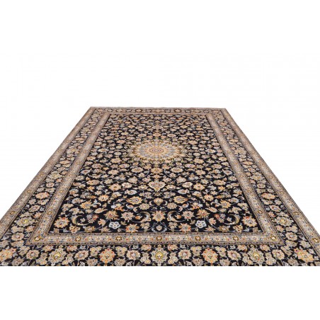 Tappeto Kashan Persia marrone blu 255x370