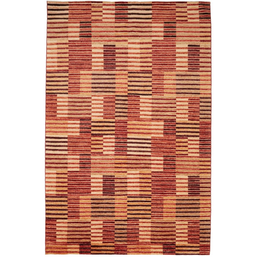 Tappeto Barjesta Pakistan rosso giallo 200x306 Tappeto Barjesta Pakistan rosso giallo 200x306
