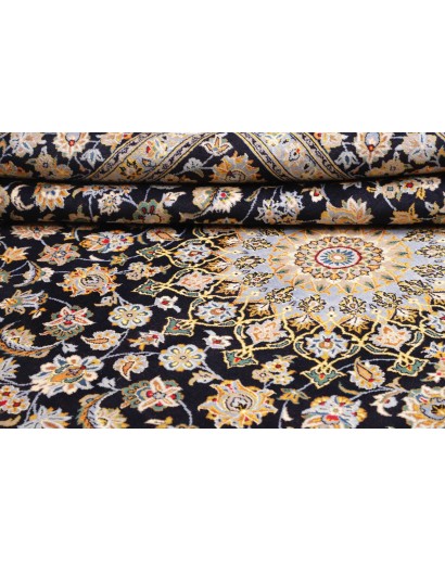 Tappeto Kashan Persia marrone blu 255x370