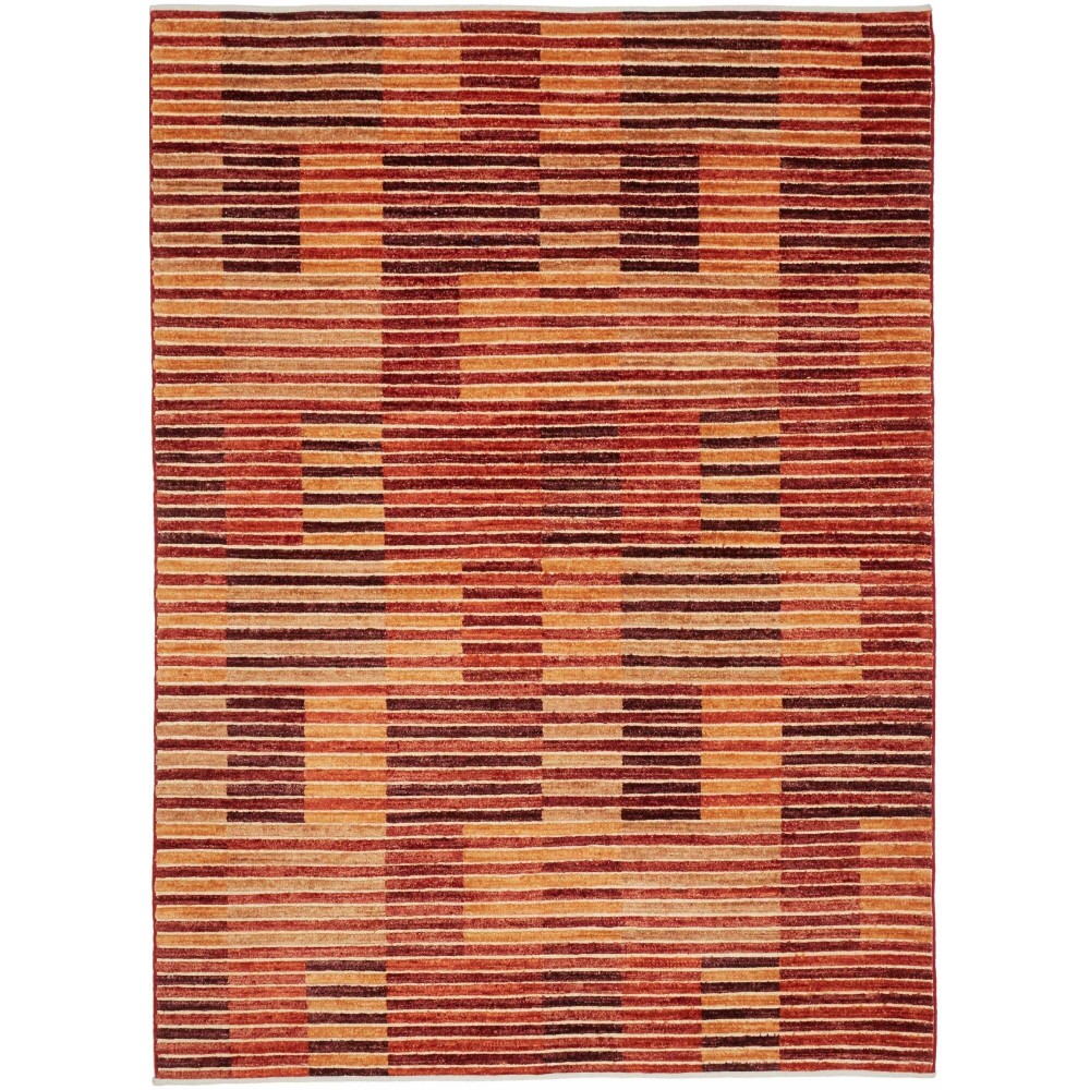 Tappeto Barjesta Pakistan marrone arancione 152x206 Tappeto Barjesta Pakistan marrone arancione 152x206