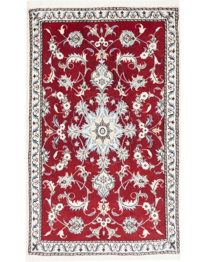 Tappeto Nain Kashmar Persia bianco marrone 85x140